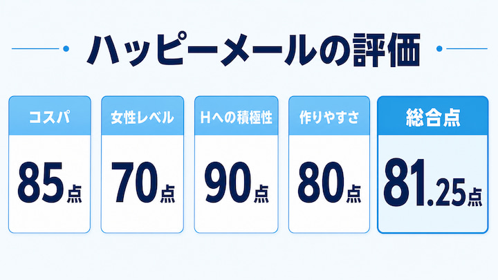 ハッピーメールで熊本でセフレを作った人の評価の画像