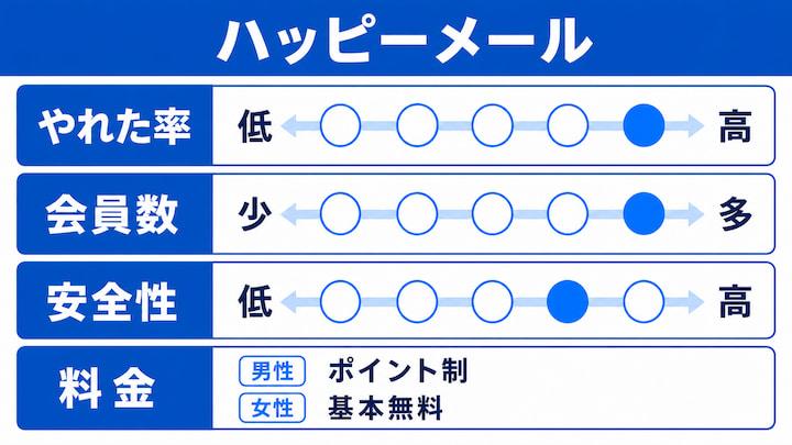 ハッピーメールのやれるアプリの情報