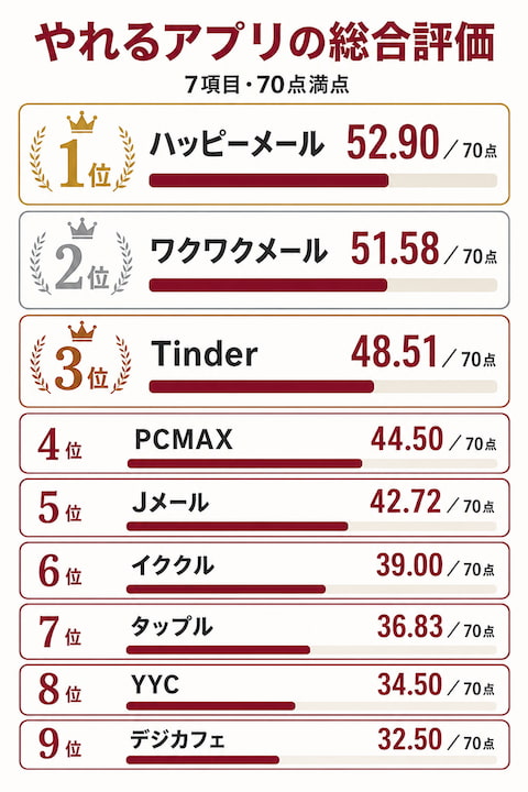 やれるアプリの総合評価